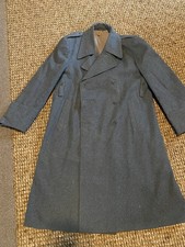 Men's Green  Heavy Wool Military Issue WWll Red Cross Coat Long Vintage VGC picture