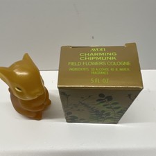 Avon Charming Chipmunk Field Flowers Cologne Bottle 5 fl oz with Box picture