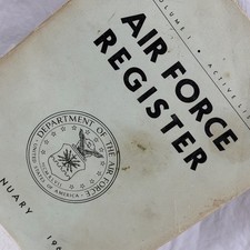 Vtg AIR FORCE REGISTER DEPARTMENT OF THE AIR FORCE   1 January 1963 USAF picture
