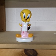 Vintage 1990s Warner Bros. Looney Tunes Tweety Bird Bath Time Toothbrush Holder picture