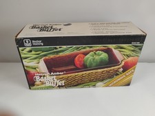 Vintage Anchor Hocking Harvest Amber Basket Buffet Utility Pan New  NOS picture