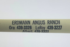 Vintage - Erdmann Angus Ranch Ora LeRoy Albert  Advertising Pen - B11A picture