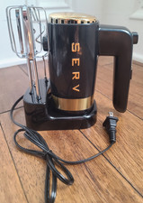 New Servappetit Black 50s Retro Style Hand Mixer 2 Beaters & 2 Dough Hooks picture