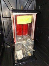 AWESOME Red Vintage 1923 MASTER PENNY 1 CENT GUMBALL GUM VENDING VENDOR MACHINE picture