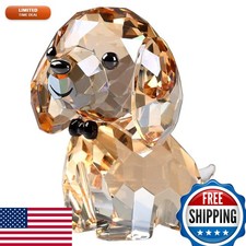 DOJOZ Crystal Dog Puppy Gold Figurine picture