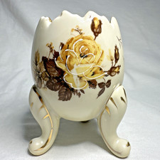 1960's Yellow Rose Egg Vase 4