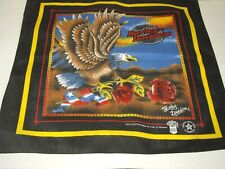 VNT 90's Harley-Davidson Bandana Great Graphics Eagle Roses Patriotic NEW USA picture