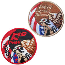 2PCS USAF F-16 WILD WEASEL YGBSM F16 Fighting Falcon U.S. ARMY EMBRODIERED PATCH picture