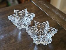 24 Lead Crystal Star Candle Holders. Set Of 2. Made In Germany. picture