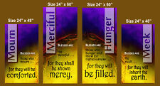 Inspirational Christian Church Banners - Beatitudes (FOUR BANNER SET) picture