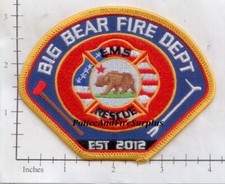California - Big Bear CA Fire Dept Patch EMS Rescue picture