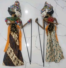 Vintage Wayang Golek Indonesian Rod Puppet - Arjuna, Carved Wood 22