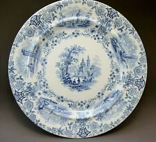 WR Ridgway Marmora Porcelain Plate English Flow Blue Transferware picture