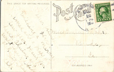 1913 Knierim Iowa Postmark Calhoun County IA Christmas Postcard 1c Franklin picture