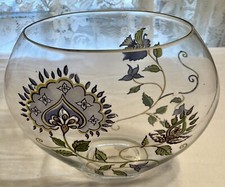 2011 Longaberger Glass EARTH & SKY VASE #90351, RARE - New In Box picture