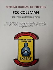FEDERAL BUREAU OF PRISONS BASIC PRISONER TRANSPORT PATCH picture