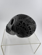 Vtg Oaxaca Black Clay Pottery Sugar Skull Mexico picture