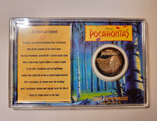 Liberty Mint Disney Pocahontas 1995 Silver Commemorative Coin Medallion picture