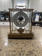 Vintage Seth Thomas Brass And Glass Skeleton Mantel Clock- Kundo W. Germany Runs picture