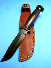 WWII WW2 CAMILLUS LARGE LETTER USN MARK1 FIGHTING KNIFE IN EXC. UNUSED COND picture