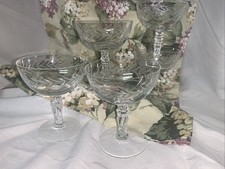Fostoria Holly Sherbet/Coupe Glasses Set Of 5 From 1946 picture