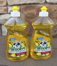 (2) VTG PALMOLIVE SPRING SENSATIONS LEMON GROVE 13 FL OZ DISH SOAP DISCONTINUED picture