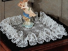 vintage crochet pattern Square Ruffle Doily, This is a copy  read description picture