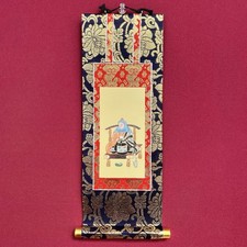 Japanese Tendai Daishi Zhiyi Printed Buddhist Hanging Scroll for a Home Altar picture