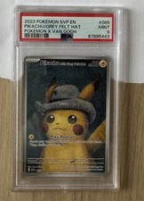 Pokemon Card Pikachu with a Grey Felt Hat #085 Van Gogh Museum PSA 9 Mint picture