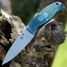SPYDERCO ENUFF 2 FIXED KNIFE K390 TOOL STEEL BLUE FRN with SHEATH FB31PBL2K390 picture