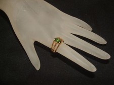 COLLECTIBLE vintage 1970's merlite ring  14k yellow gold electro plated size 6 picture