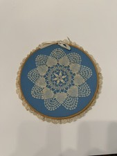 Vintage Framed Lace Doily Wall Art (Cottagecore Country Decor)  picture