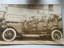 French Real Photo Postcard Of Vintage 1910 Huge Motorbus With 18 Seats picture