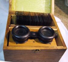 RARE WORLD WAR ONE PHOTOS 30 B&W STEREO GLASS SLIDES, VIEWER, CUSTOM BOX, FRANCE picture