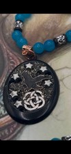 SALE Celtic Knot Crow Goddess Witchcraft  Witch Protection Amulet Necklace Y19 picture