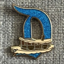 Disney Parks Key Disneyland D 70th Jungle Cruise Gold Glitter Pin B6 picture