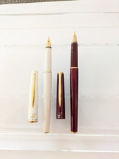 Vtg 2x Pilot Laureate Fountain Pen Lot - 1 14k Nib picture