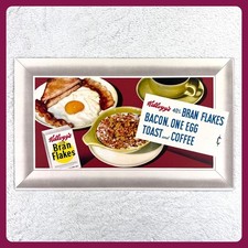 1950s Kellogg's Bran Flakes Vintage Advertising Sign 22