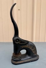 Antique Cast Iron Lever Press Notary Seal Stamp Embosser Works picture