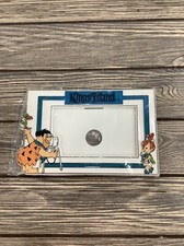 Vintage Kings Island Theme Park Flinstones Picture Frame Fred Pebbles Souvenir picture