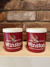 2 Vintage 1991 Winston Drink Refrigerator Can Koozies Freezable Cooler Gel Ice picture
