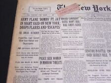 1929 MAY 22 NEW YORK TIMES - ARMY PLANE BOMBS FT. JAY IN NIGHT RAID - NT 6868 picture