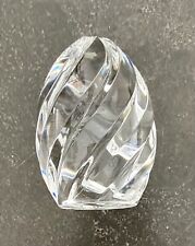 Vintage Solid Cut Crystal Egg Shaped Paperweight picture