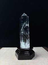 0.858LB Top Natural Clear Quartz Obelisk Healing Crystals Balance Chakras Reiki picture