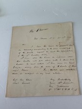 NORTH CAROLINA US ARMY FORT JOHNSON LETTER RE BAD RATIONS 3rd ARTILLERY 1828 picture