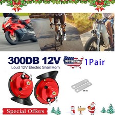1Pair 12V high and low tone Super Loud Horn for family car bus picture