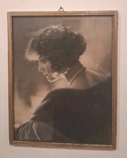 Vtg Photo Portrait of Elegant and Seamingly Aristocratic Woman. Framed  picture