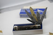 ViINTAGE BULLDOG BRAND 20TH ANNIVERSARY 5 BLADE  STAG TRAPPER POCKET KNIFE B1 picture