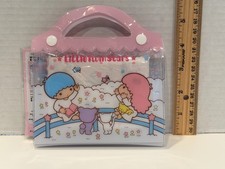 @@**NWT -RARE Japan Sanrio Little Twin Stars Handkerchief & Plastic Case Set**@@ picture