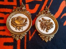 Vintage pair of 1970s Dart Inc plastic Wall Decor 